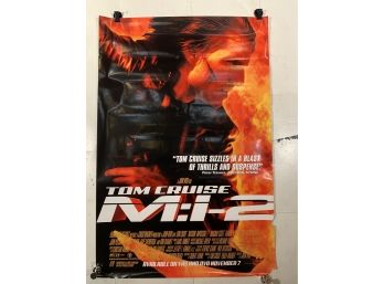 Vintage Rolled One Sheet Movie Store Poster Mission Impossible 2