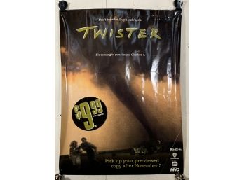 Vintage Rolled One Sheet Movie Store Poster Twister