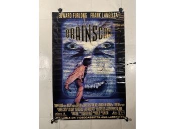 Vintage Rolled One Sheet Movie Store Poster Brainscan