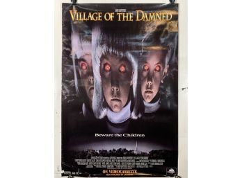 Vintage Rolled One Sheet Movie Store Poster Village Of The Damned