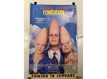 Vintage Rolled One Sheet Movie Store Poster Coneheads