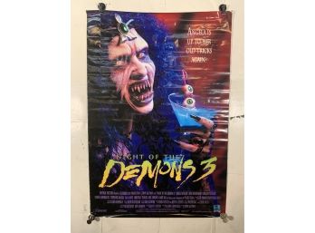 Vintage Rolled One Sheet Movie Store Poster Night Of The Demons 3