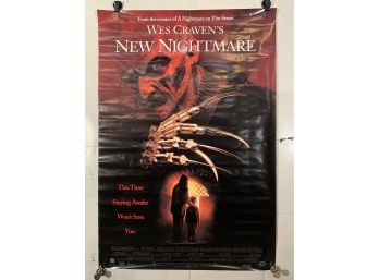 Vintage Rolled One Sheet Movie Store Poster Wes Craven New Nightmare 1994