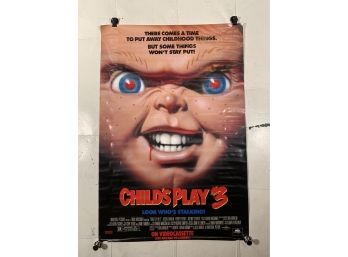 Vintage Rolled One Sheet Movie Store Poster Childs Play 3