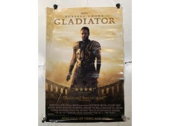 Vintage Rolled One Sheet Movie Store Poster Gladiator