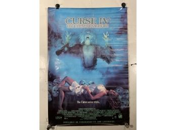 Vintage Rolled One Sheet Movie Store Poster Curse IV