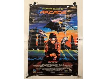 Vintage Rolled One Sheet Movie Store Poster Arcade