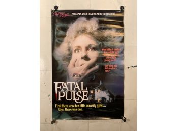 Vintage Rolled One Sheet Movie Store Poster Fatal Pulse 1987