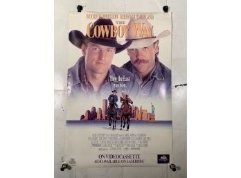 Vintage Rolled One Sheet Movie Store Poster The Cowboy Way