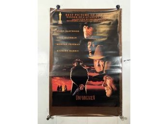 Vintage Rolled One Sheet Movie Store Poster Unforgiven