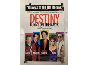 Vintage Rolled One Sheet Movie Store Poster Tarantino Destiny Turns In The Radio