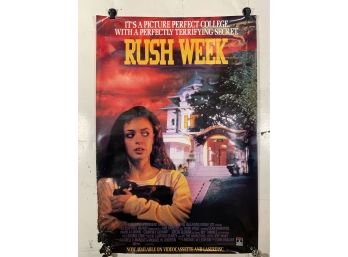 Vintage Rolled One Sheet Movie Store Poster Rush Week