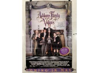 Vintage Rolled One Sheet Movie Store Poster Addams Family Values