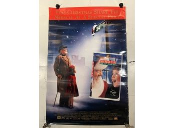 Vintage Rolled One Sheet Movie Store Poster Miracle On 34th Street