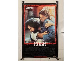 Vintage Rolled One Sheet Movie Store Poster Rush