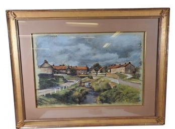 1988 Beautiful Original Artwork Signed, Framed & Matted In Wood Frame