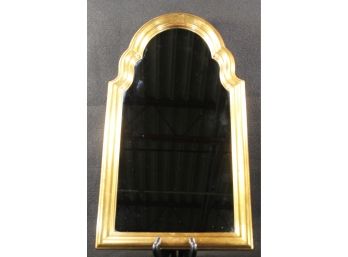 Lovely Vintage Belgium Made Arched Top Red & Gold Leaf Painted Wall Mirror