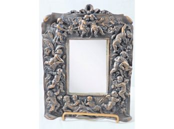 Vintage Reproduction Plaster Angels Cherubs Wall Mirror