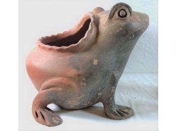 Fantastic Oversized Vintage Terracotta Frog Garden Planter