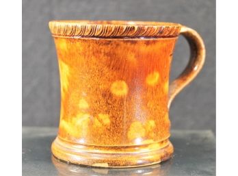 Antique C1820 Birmingham Mug Brown Glazed Small Stoneware Handled Mug