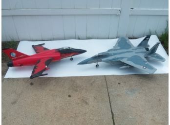 Two Remote Controlled Model Airplanes For Parts