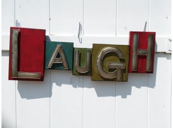 Home Goods Metal Multi-Colored 'Laugh' Wall Hanging