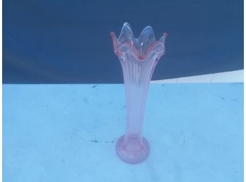 Vintage Fenton Pink Vaseline Vase