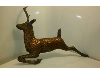 Cushing & White Molded Copper Half-body Leaping Stag Weathervane