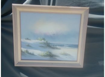Vintage K. Wilson Beach Impressionist Painting