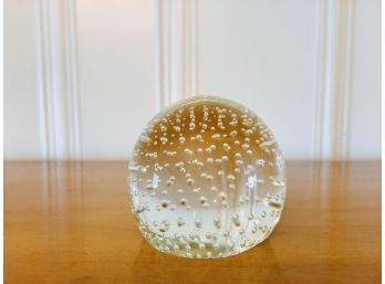 Murano Clear Glass With Bubbles -Paper Weight