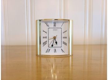 Linden Gold Toned Clock