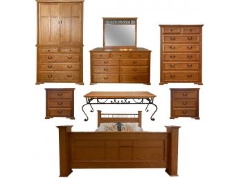 (7)pc Thornwood Oak King Bedroom Set* Delivery Available