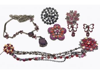 Vintage In The Dark Pink Jewelry Collection - 6 Pieces