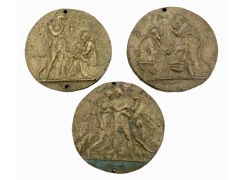 Three Antique Brass /Bronze Medallions