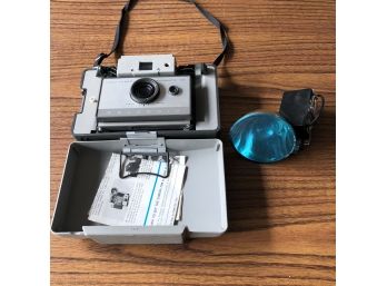 Vintage Polaroid Land Camera Model 103 With Accessories