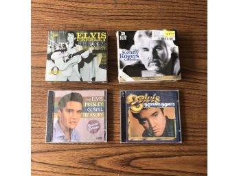 Lot Of 4 Sealed CDs IncludIng Elvis And Kenny Rogers