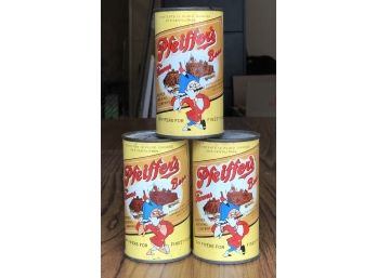 Collectible Set Of 3 Vintage Pheiffer's Metal Beer Cans