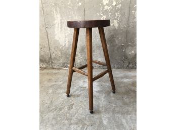 Vintage Wooden Swiveling Stool By Pioneer Furniture Vermont