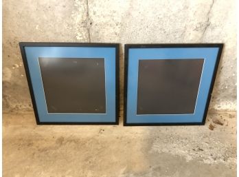 Pair Of Black Frames And Glass
