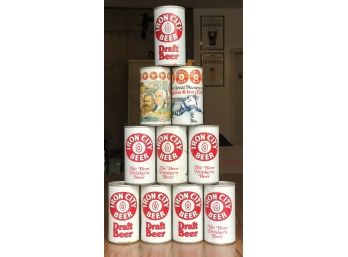 Set Of 10 Vintage Iron City Beer Cans