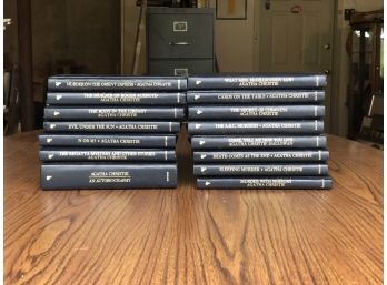 Set Of 15 Vintage Agatha Christie Hard Cover Books Including Autobiography