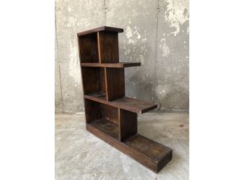 Mid Century Modern Wooden Tiered Bookshelf