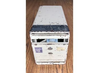 Vintage Metal Safety Deposit Box Sargent And Greenleaf