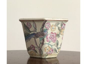 Vintage Hand Painted CPC Macau Porcelain Flower Pot