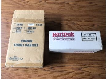 New Unused Commercial Paper Towel Holder And KartPak 50-Piece Roll Of Garbage Bags