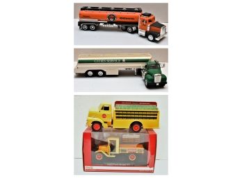 Collection Of Diecast And Plastic Trucks