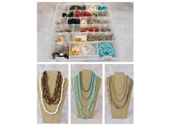 Large Assortment Of Fashion Necklaces