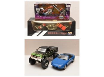 Assorted Car And Motorcycle Toys