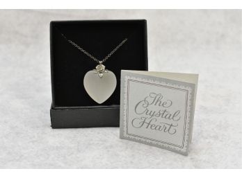 Sterling Silver Crystal Heart Pendant Necklace