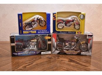 Collection Of 1:13 And 1:18 Diecast And Plastic Motorcycles